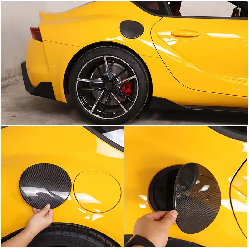 

Dry Carbon Fiber For 2019 2020 2021 2022 Toyota GR Supra MK5 A90 Exterior Gas Car Fuel Tank Cap Trim Sticker Car Exterior