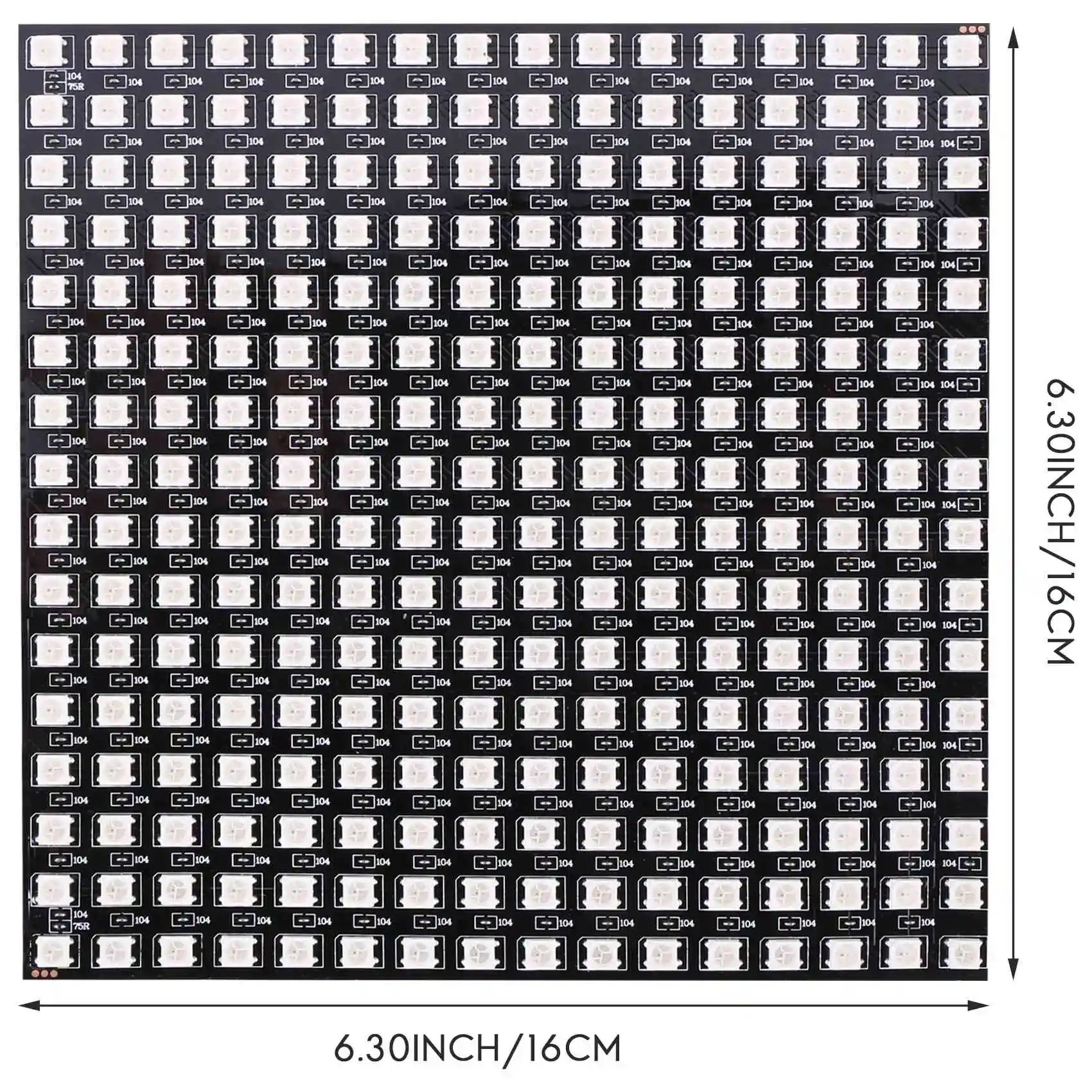 WS2812B LED RGB Elastyczny panel pikseli 16X16 Indywidualnie adresowalny panel świetlny Moduł LED Ekran matrycowy