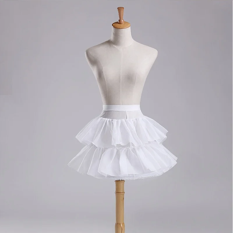 Hot Koop Kinderen Petticoats Bruiloft Bruid Accessoires Wit 1-Hoop 2-Layer Crinoline Bloem Meisje Jurk Kids Onderrok