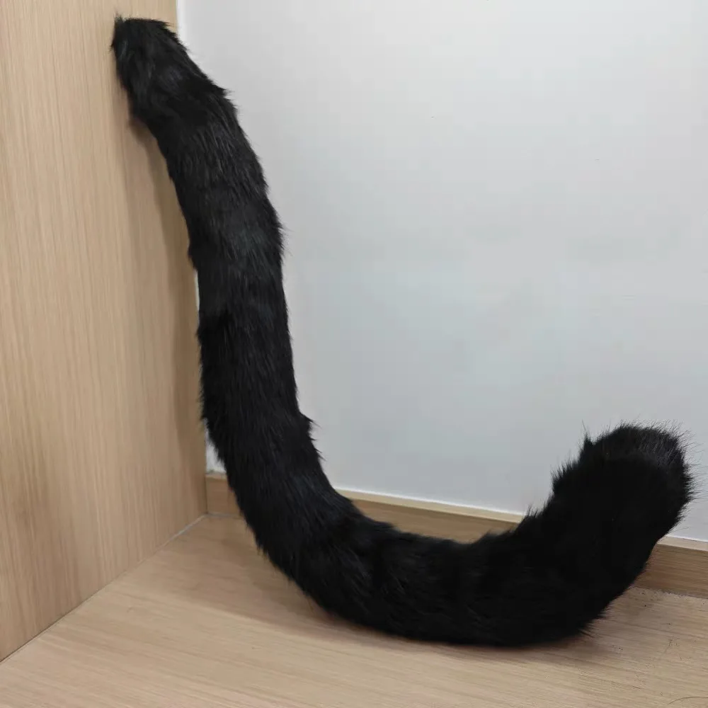 Handmde Anime Cosplay Prop Simulation Animal Beast Black Leopard Tiger Ear Hairhoop Headwear Tail Halloween Christmas Cosplay
