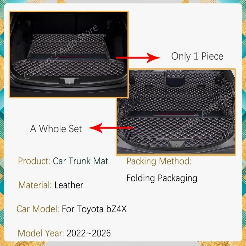 Car Rear Trunk Mat For Toyota bZ4X Subaru Solterra EA10 2022-2026 Anti-dirty Boot Cover Storage Pad Cargo Liner Auto Accessories