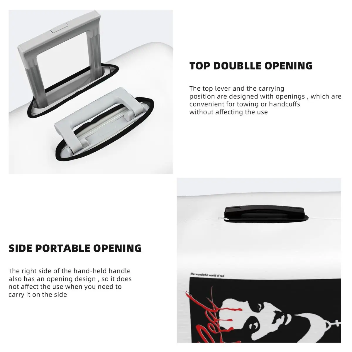 Playboi Carti Whole Lotta Red Album Cove Custodia protettiva per valigia Coperture protettive per bagagli da viaggio elastiche per 18-32 pollici