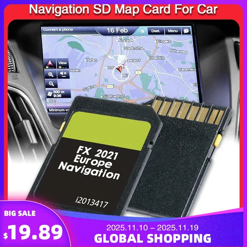 

for Ford FX 2021 Update Map Version Newest Navigation SD Card Europa C-Max S-Max Kuga Galaxy Mondeo Focus Transit
