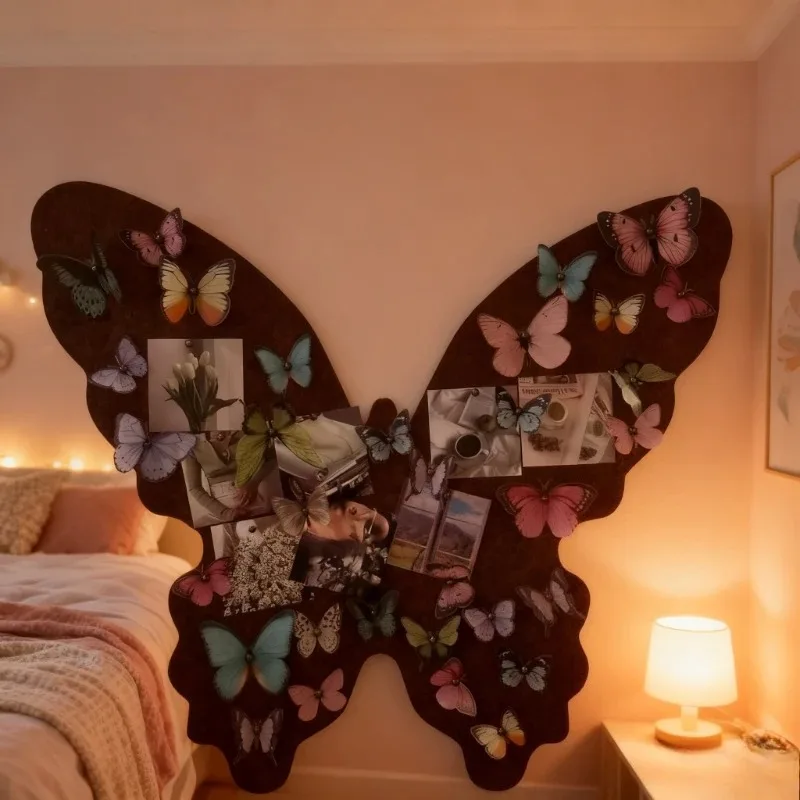 Butterfly Felt Message Board Photo Wall Home DIY Decoration Folding Wall Stickers Jewellery Storage Wall Background Plate