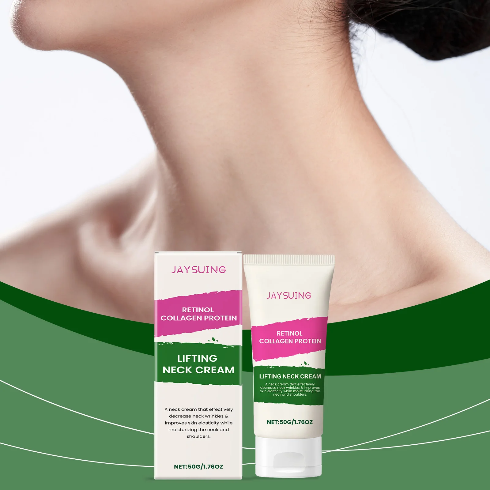 Retinal Collagen Firming Neck Cream Lifting Neck & Jawline Reduces Wrinkles Deep Hydration Boosts Skin Collagen Care Moisturizer