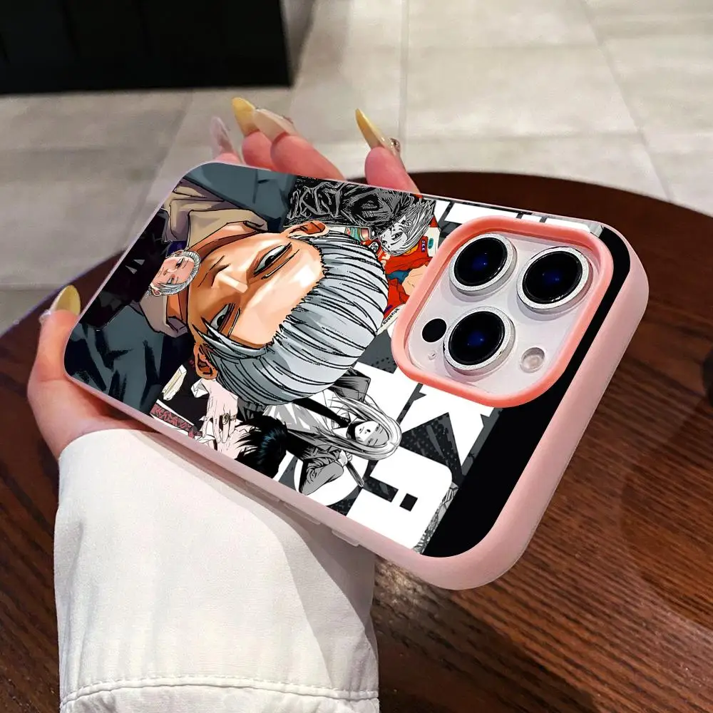 

Sakamoto Days Taro Phone Case for iPhone 17 16 15 14 13 12 11 Air Pro Max Plus Jelly Dual Layer Pink Cover