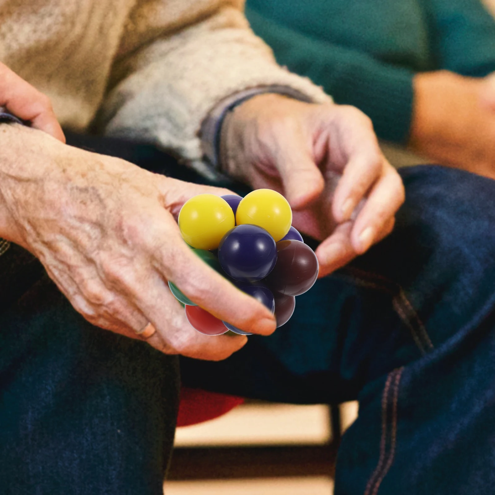 2 Stuks Verwisselbare Regenboog Kralen Druk Ballen Uitbreidbaar Stress Fidget Zintuiglijke Bureau Speelbaar Grappige Angst Kantoor Geschenken