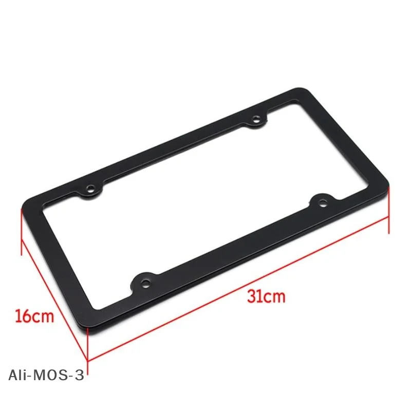 【S】إطار لوحة ترخيص قياسي عالمي أمريكي، 1/2 قطعة حامل لوحة سيارة من سبائك الألومنيوم للأحجام الأمريكية والكندية #6