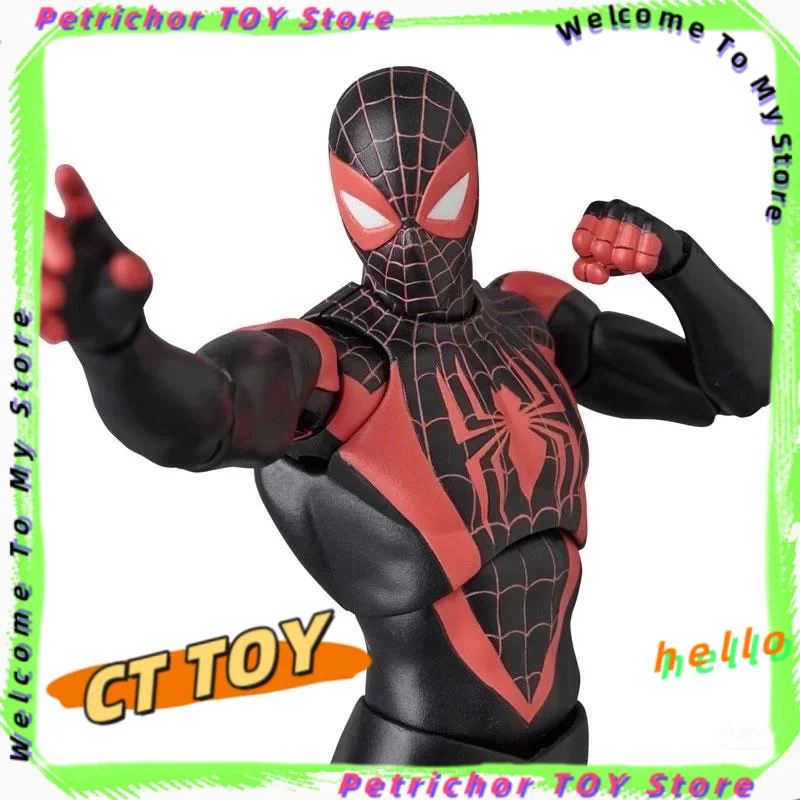 ของแท้ Ct ของเล่นสต็อกจัดส่งทันที Spiderman Miles Morales Mafex 092 Spider-Man Shf Spider Man Action Figure