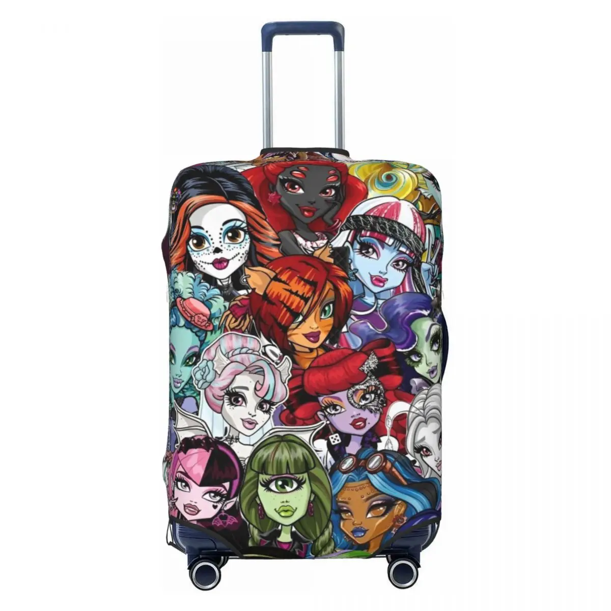 Monster High Anime Suitcase Cover Useful Business Protector Luggage Case Flight