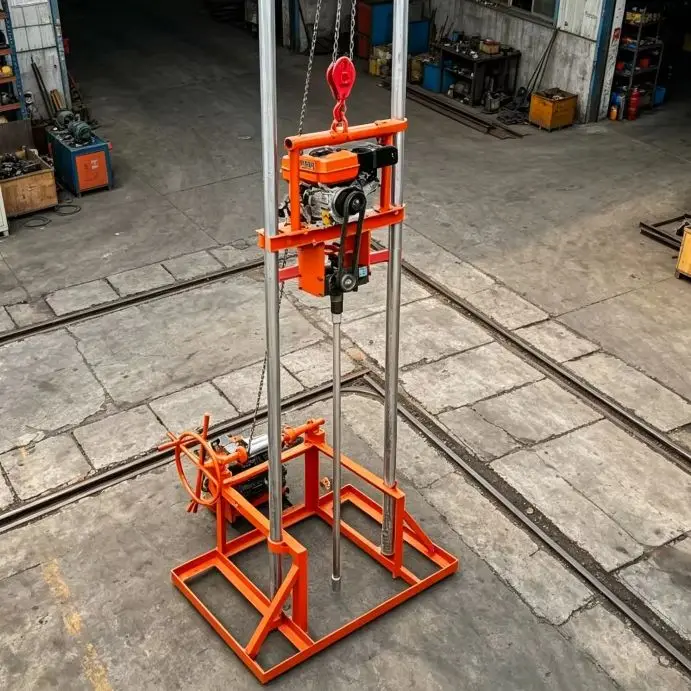 Customized Water Well Drilling Rig Small Portable Petrol Diesel Micro Manual Driller 80M Light Boring Hot Sale
