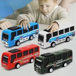 2Pcs Mini Bus Model Toy Pull Back Car Toys Inertia Vehicle Kid Cars Boy Toys Diecasts Toys Educational Game for Children Gifts J