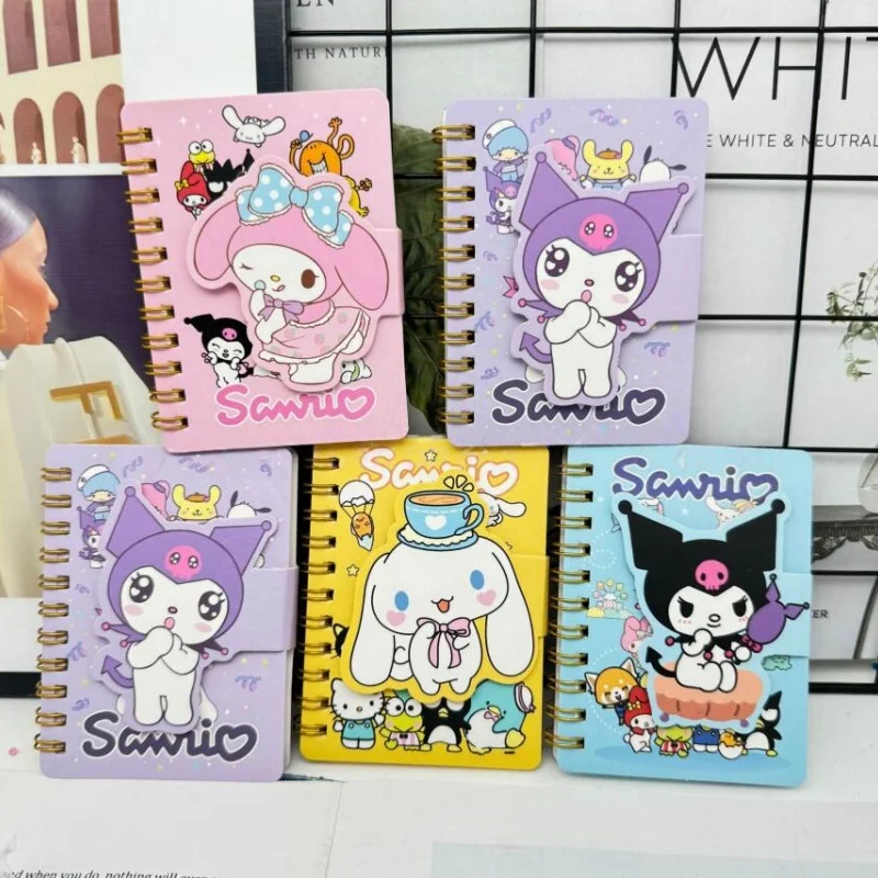 16 teile/los Sanrio Kuromi Melody Kitty Cinnamoroll Spule Memo Pad Nette Notizbuch Tagebuch Planer Schreibwaren Geschenk Schule Liefert