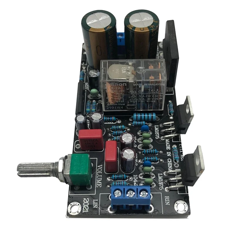 LM1875T Power Amplifier Board 2.0 Dual Channel with Speaker Protection Volume Adjustment