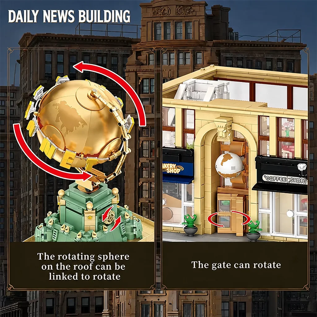 Daily News Building Blocks Hero Movie City View Huge Classic Assembly Model Bricks Collection Creative Toy Gift 7267PCS