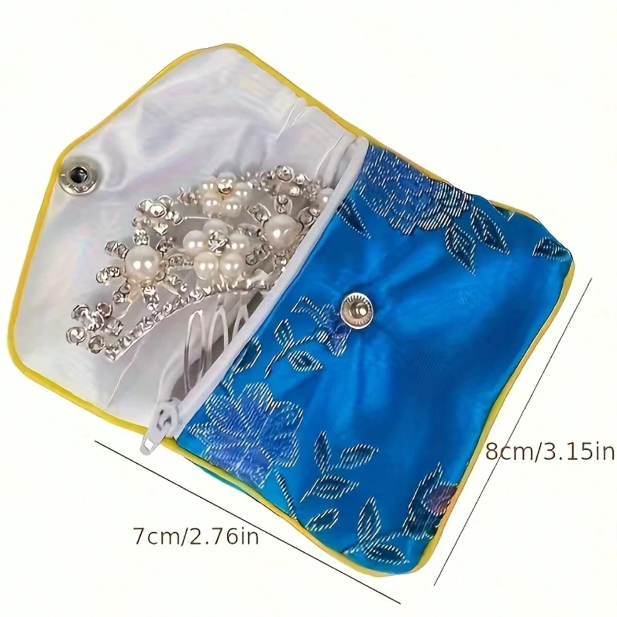6pcs/12pcs Jewelry Silk Purse Pouch, Jewellery Gift Bags, Multiple Colors (Random Color)