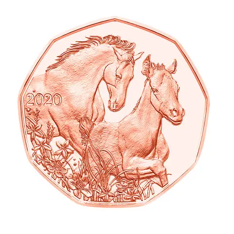 2020-2026 Austria 5 Euro Commemorative Copper Coin UNC