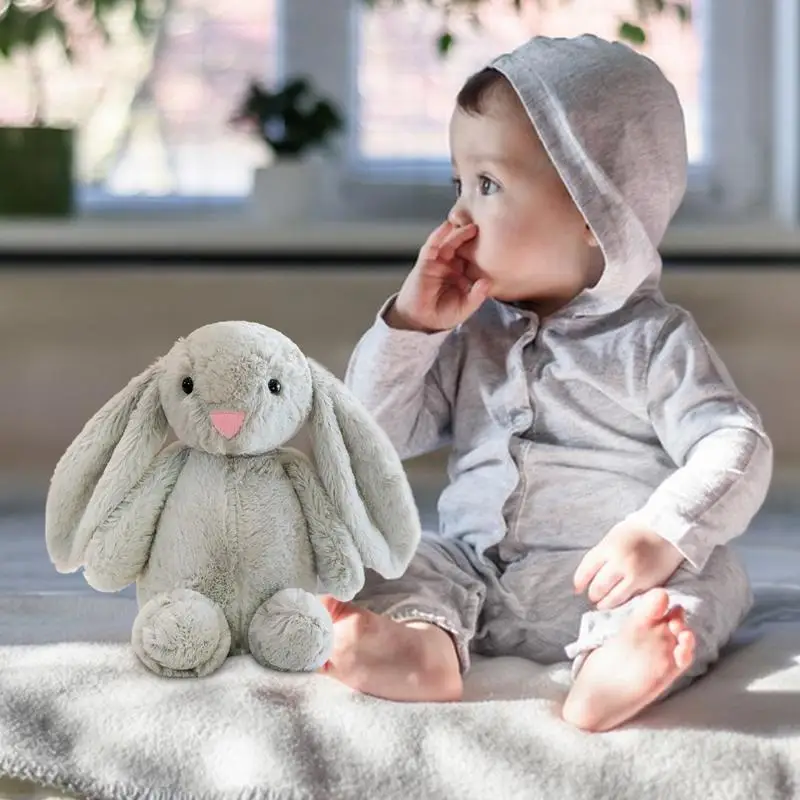 28cm Cute Bunny Plush Toy Doll Easter Bunny Doll Babies Sleeping Companion Cute Plush Long Ear Rabbit Doll Children's Gift