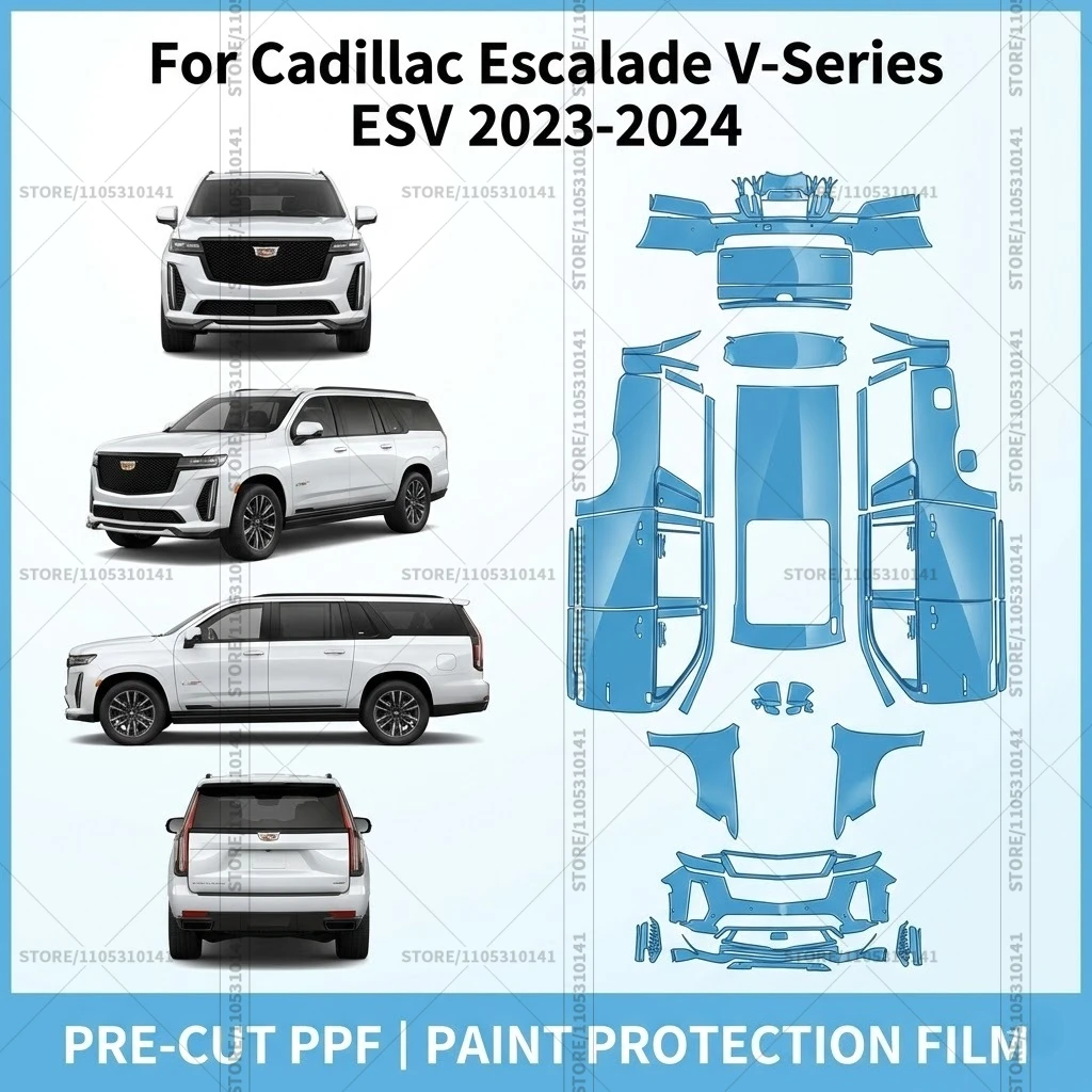 For Cadillac Escalade V-Series ESV 2023-2024 Pre-Cut Paint Protection Film PPF Transparent Car Film Professional Automotive PPF