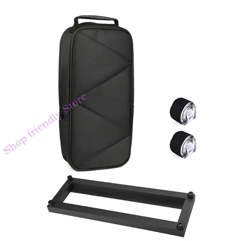 

594A Портативный педаль для гитаристов включает в себя сумку для переноски и педальные полоски 2pcs