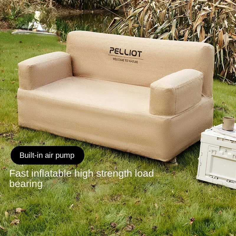 Home User Outdoor Inflatable Sofa Double Automatic Inflatable Lazy Sofa Portable Oxford Cloth Camping Sofa