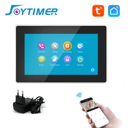 Joytimer Wifi Video Intercom 720P AHD All Touch Monitor Interno para Casa TUYA Vídeo Inteligente Sistema de Telefone Porteiro Mensagem Push