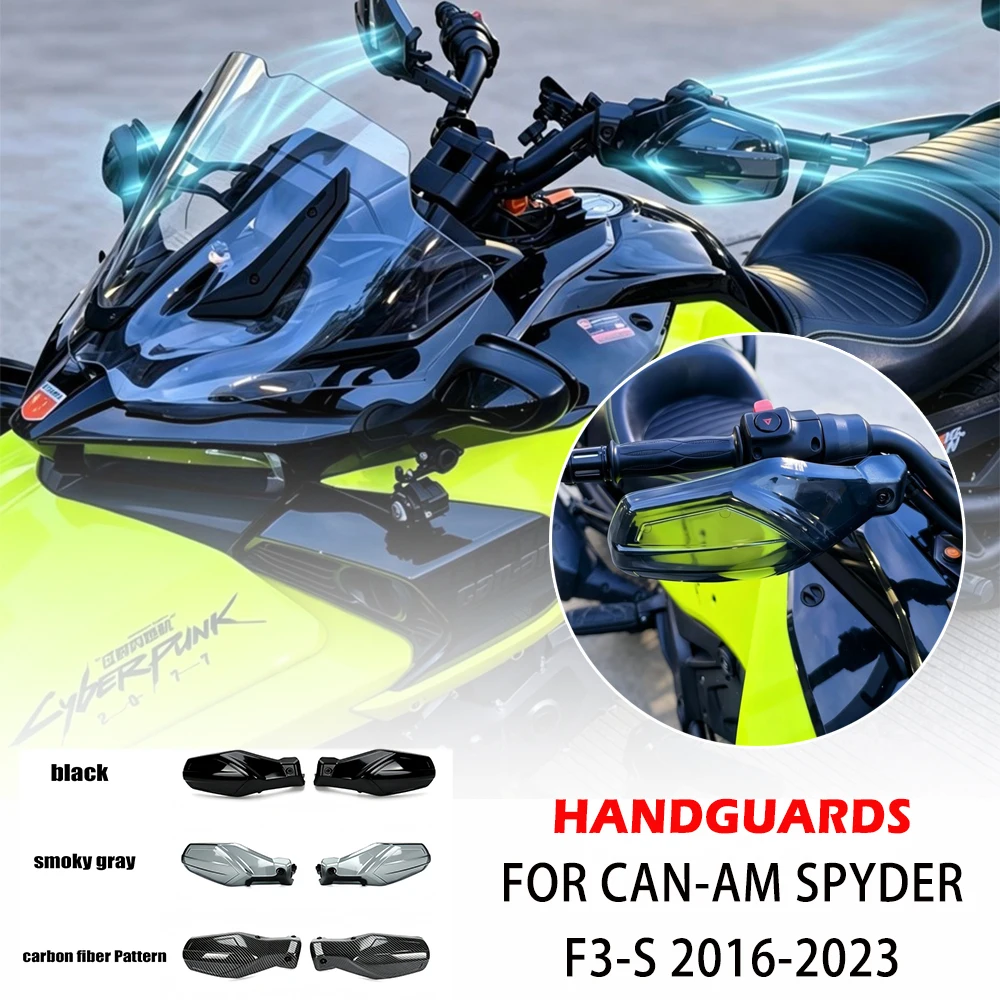 New Handlebar Hand Guards Wind Deflector Protective Handguards Modification Parts Fit For Can‑Am Spyder F3‑S 2016‑2023