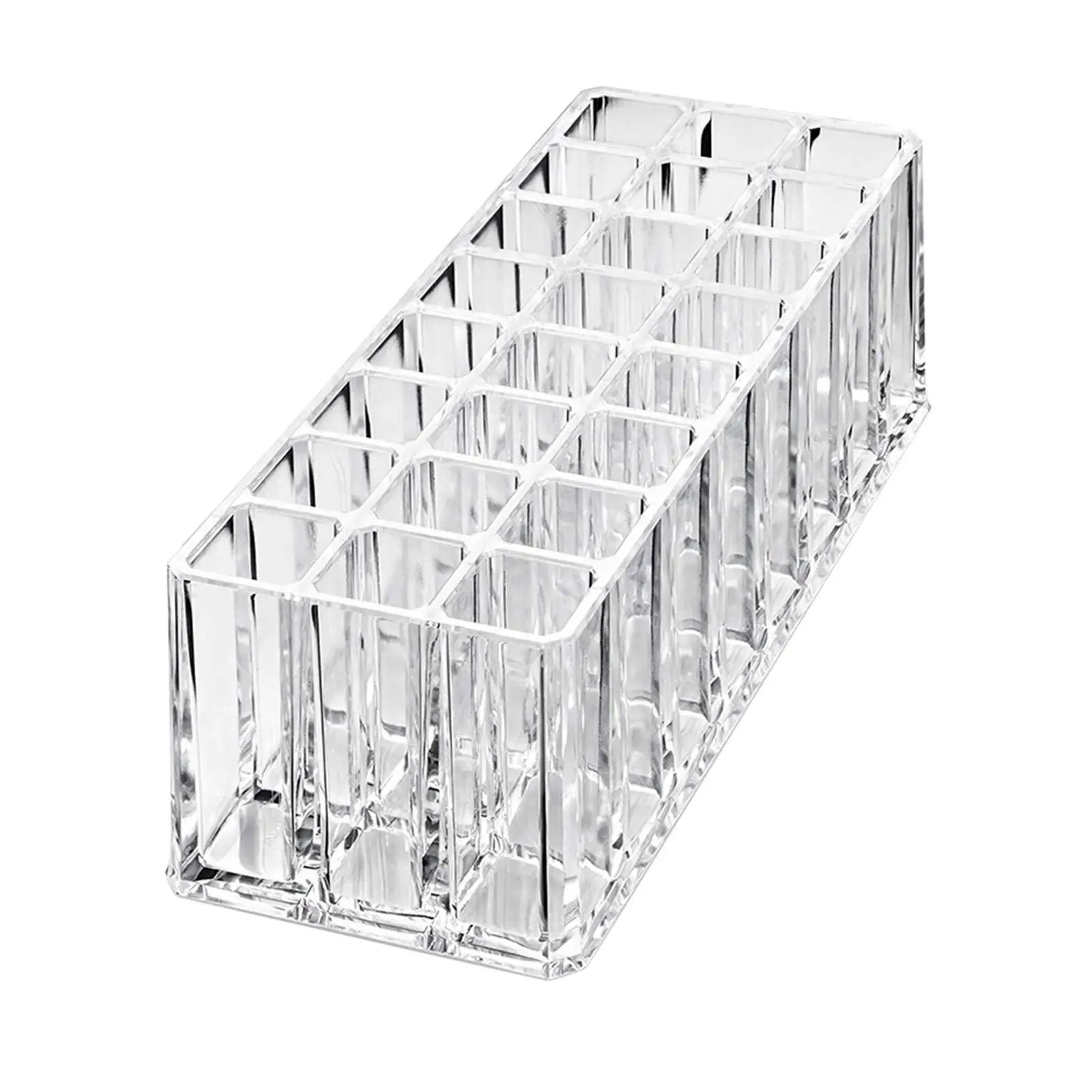 24 Slots Lipstick Holder Display Transparent Makeup Holder Compact Cosmetic