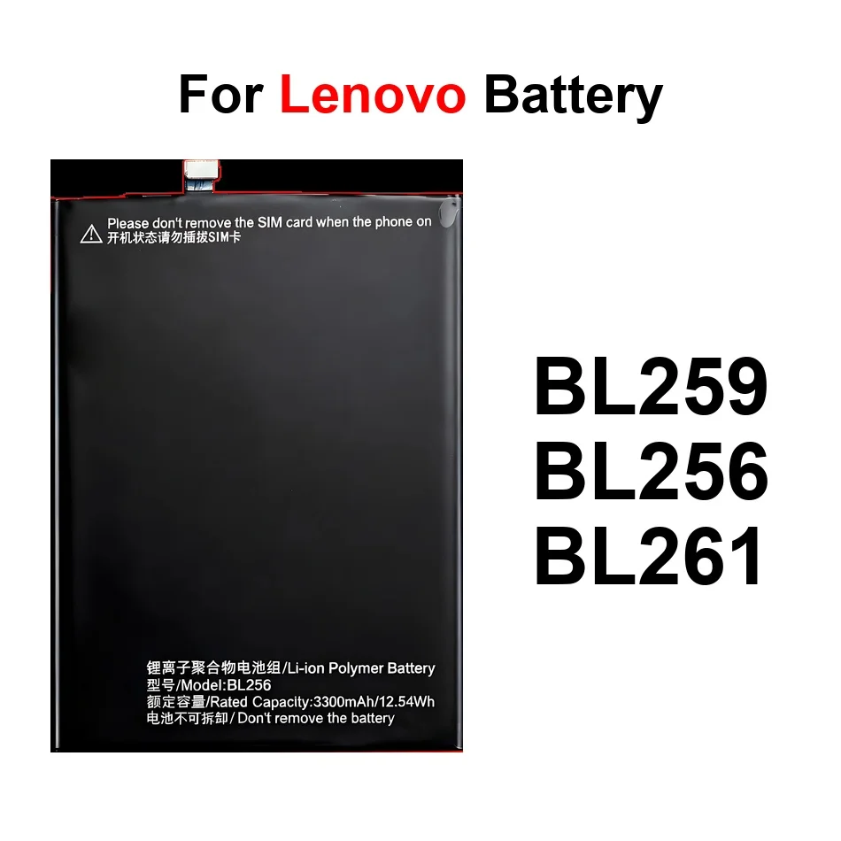 

Mobile Phone Battery Stable BL256 BL259 BL261 2750-3500Mah For Lenovo Lemon K3 K4 Vibe X3 K5 Note Plus Lite