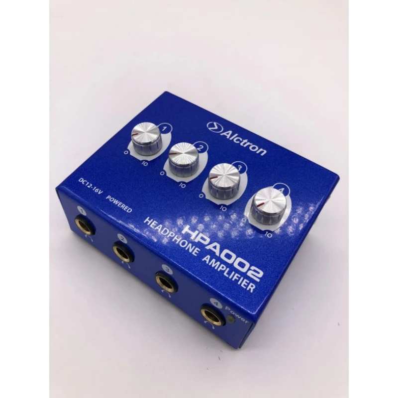 Alctron HPA002 mini 4-channel headphone amplifier 6.35mm,RAC stereo input&6.35mm stereo output connectors for studio recording