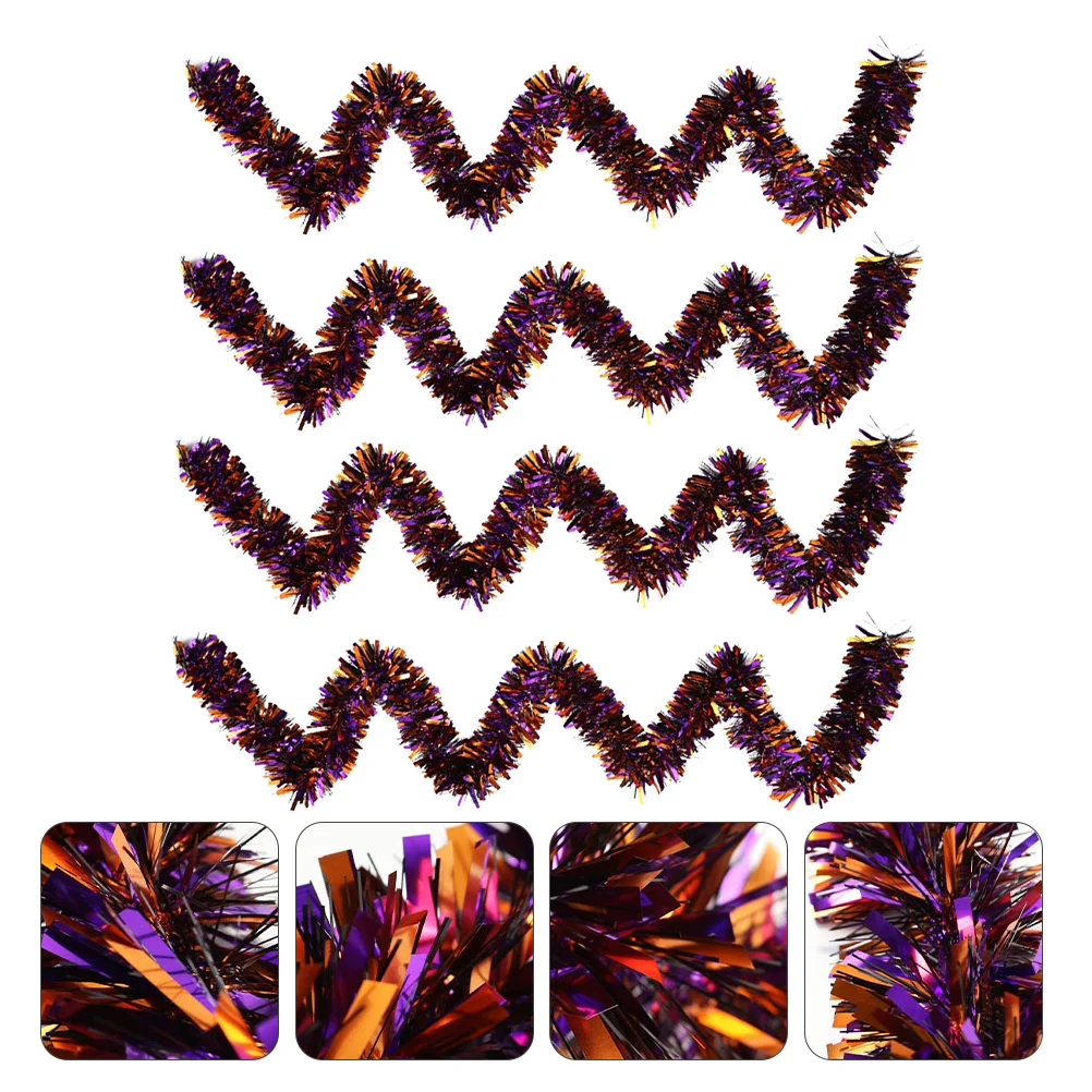 

4pcs Colorful Strips For Decor, Festival Hanging Decorations, Photo Props, Holiday Party Supplies, Halloween Adornment, Party