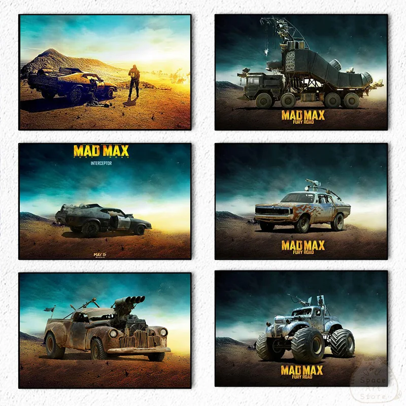 

Mad Max Chariot Poster Classic Movie Art Prints Canvas Painting Mural Pictures Living Room Bedroom Home Wall Decoration