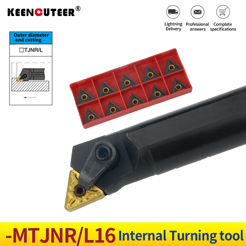 1pc S18Q-MTJNR16 S20R-MTJNR16 S25S-MTJNR16 Internal Turning Tool Holder TNMG16 Carbide Inserts Lathe Bar CNC Cutting Tools Set