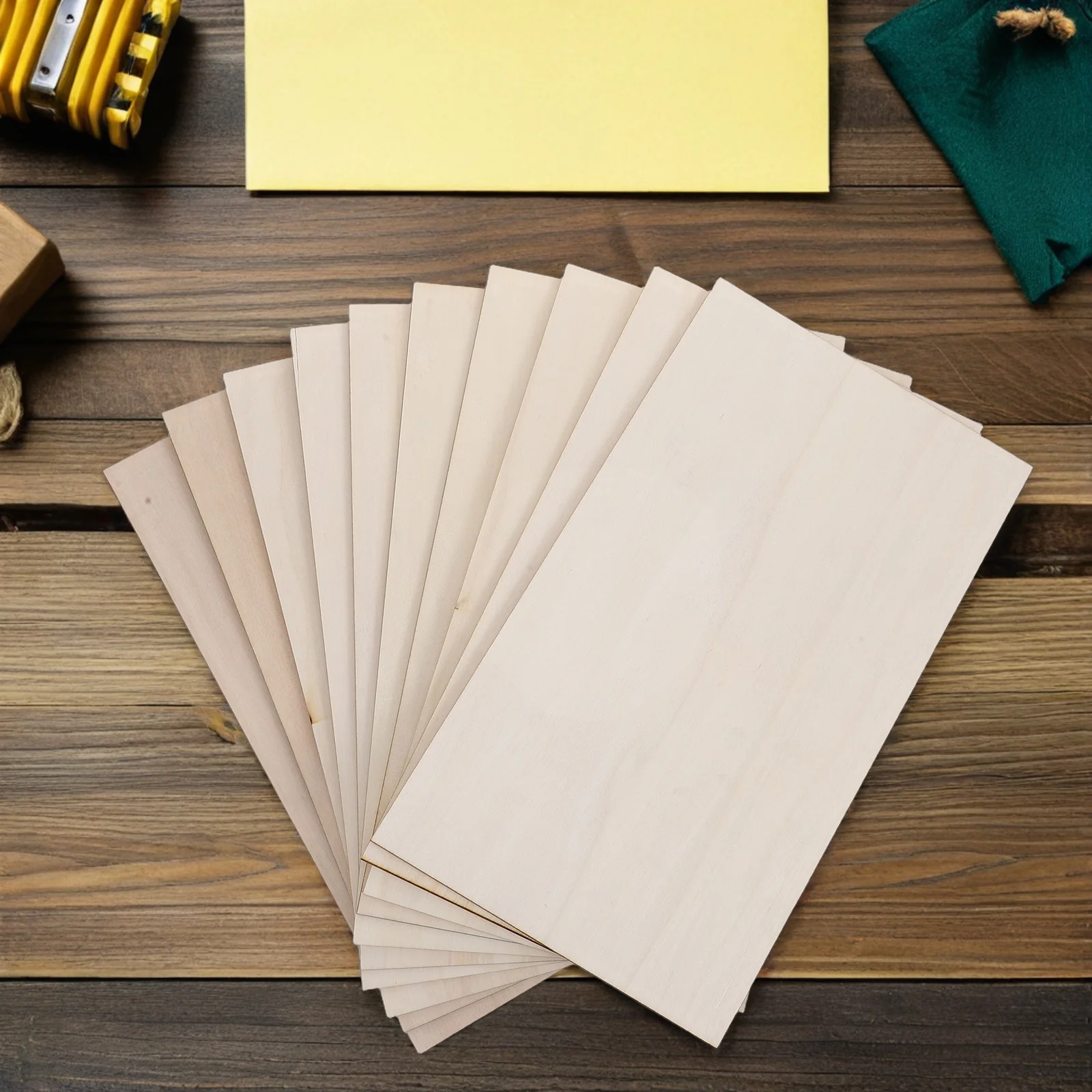 

10pcs 170X300X3Mm Poplar Plywood Sheets Flat Craft Wood Panels For Diy Projects Painting Unfinished Wood Pieces Craft Supplies