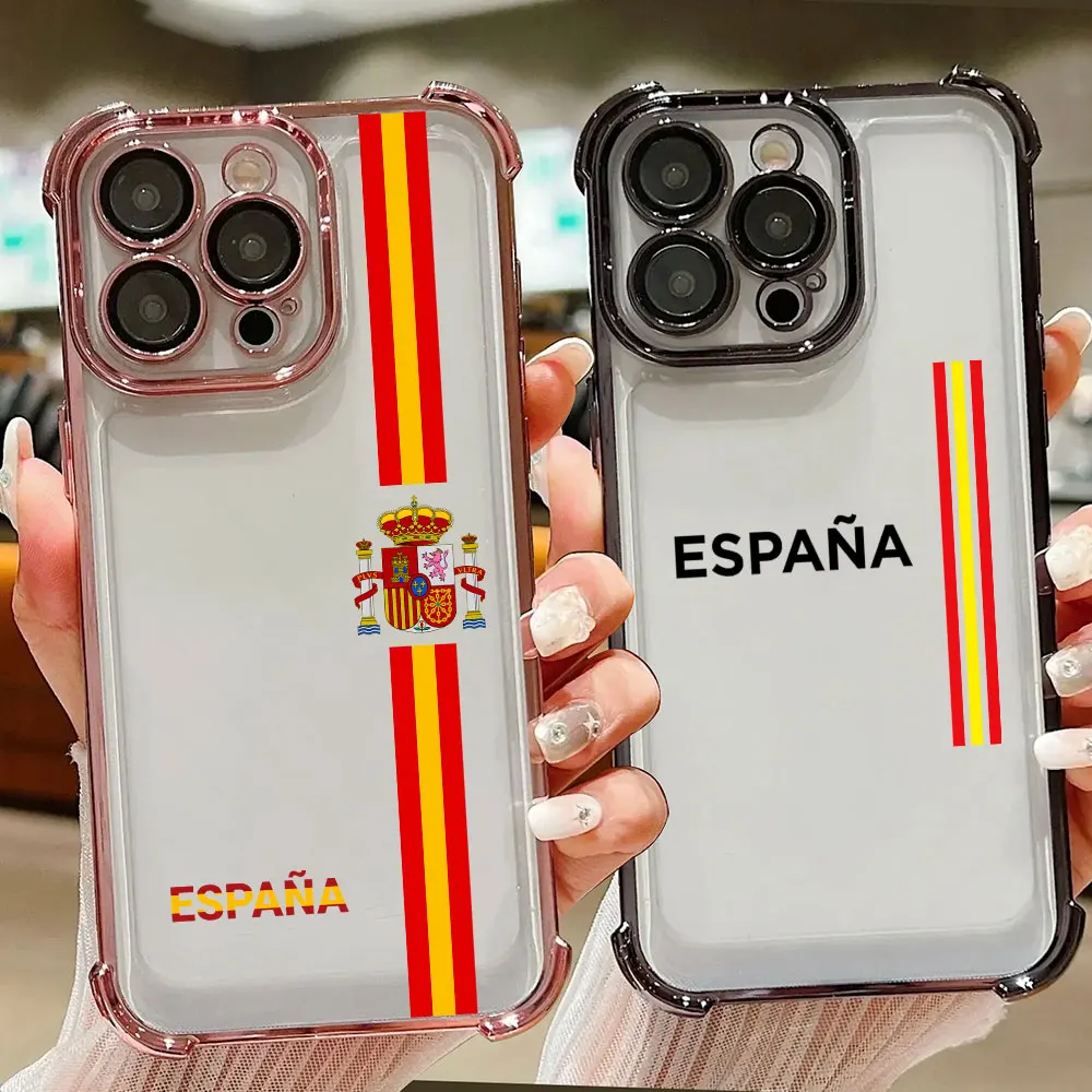 Spain LOGO Red Yellow Line Case For Samsung Galaxy A57 A56 A55 A54 A53 A52 A37 A36 A35 A34 A27 A26 A25 A17 A16 A14 A07 A06 Cover