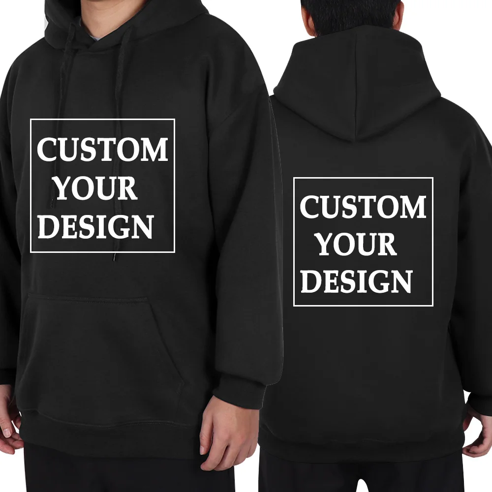 Personalized Hoodies Make Your Own Design Logo DIY Customized for Men Solid Color Winter and Autumn Casual Fashion Clothing TOP