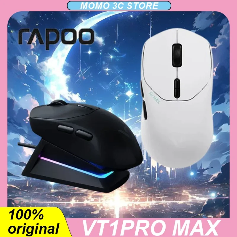 

Rapoo VT1Pro MAX Wireless Mouse 8K Dual Mode PAW3950 Gaming Mouses Lightweight Low Latency FPS VT1Air MAX PC Accessory Gift