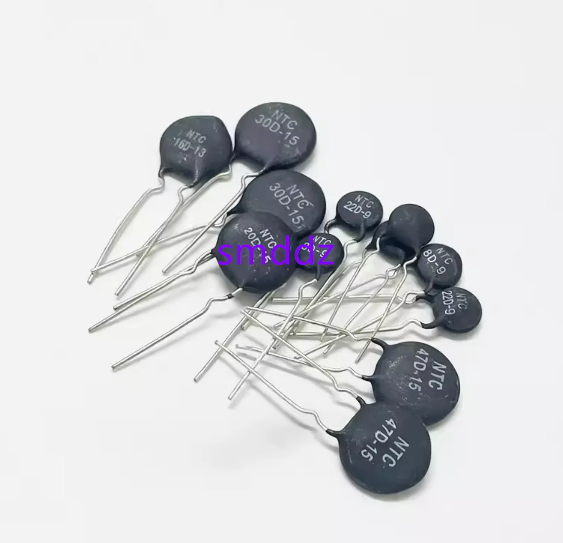 100pcs   ntc thermistor  :   10D-13   1.5D-15   2.5D-15   3D-15   5D-15  8D-15  10D-15