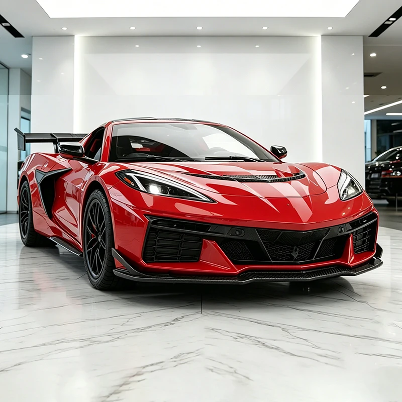 NUEVO Modelo de Auto de Aleación Corvette C8 ZR1X 2026 a Escala 1:32, Fundido a Presión, con Sonido y Luz, para Colección