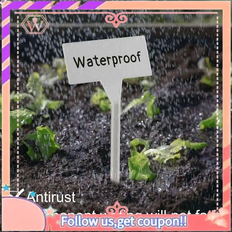 AT84-160Pcs Outdoor Plant Label,Waterproof Plastic Plant T-Type Tags, Durable Nursery Garden Markers