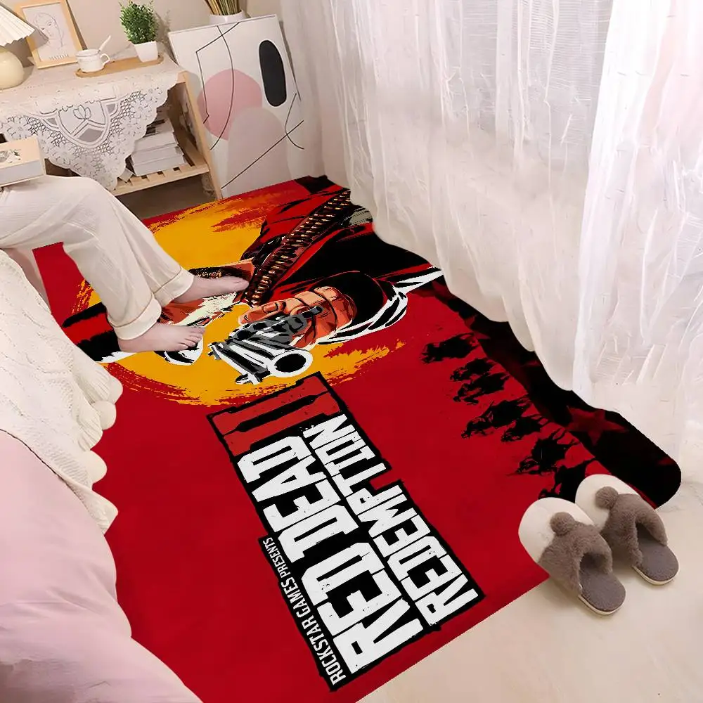 R-Red Dead Game R-Redemption 2 Door Mat Washable Non-Slip Living Room Sofa Chairs Area Mat Kitchen Toilet Rug