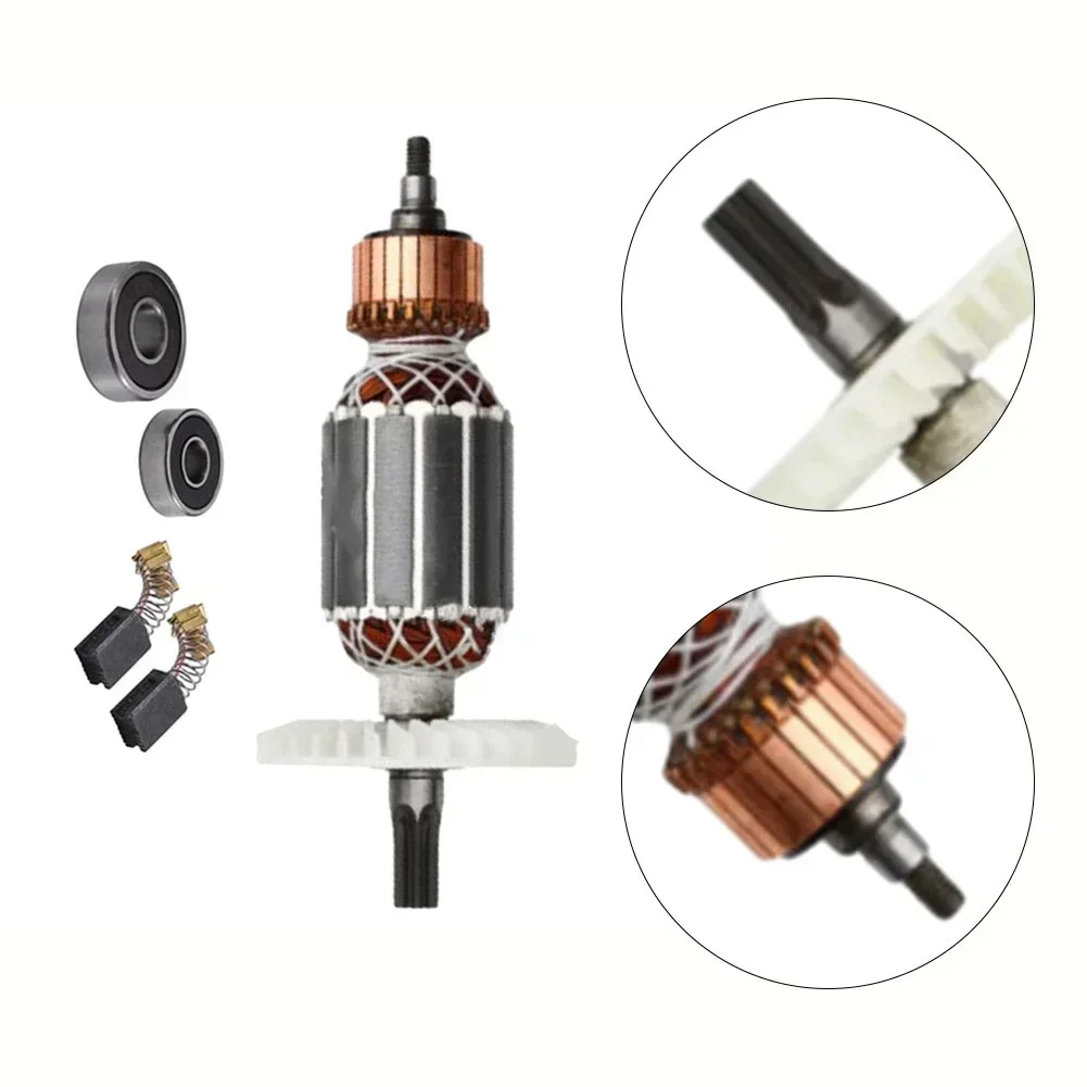 ローター-ベアリングとカーボンブラシ,220v,ロータリーハンマー,電動工具アクセサリーdh40mr,dh40sr,dh40fr