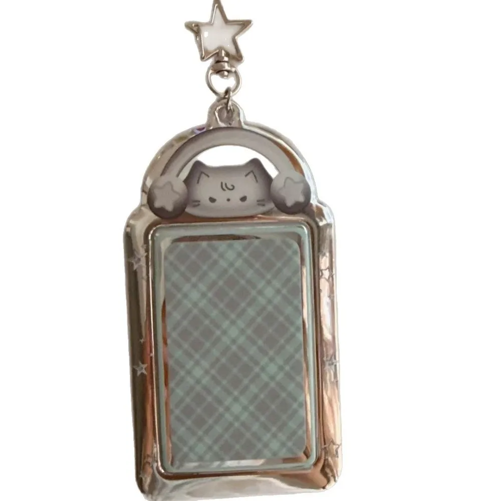 

Новый 3-дюймовый держатель для карт в виде кошки из ПВХ, с подвеской-звездой, для фанатов айдолов, с цепочкой, для студентов