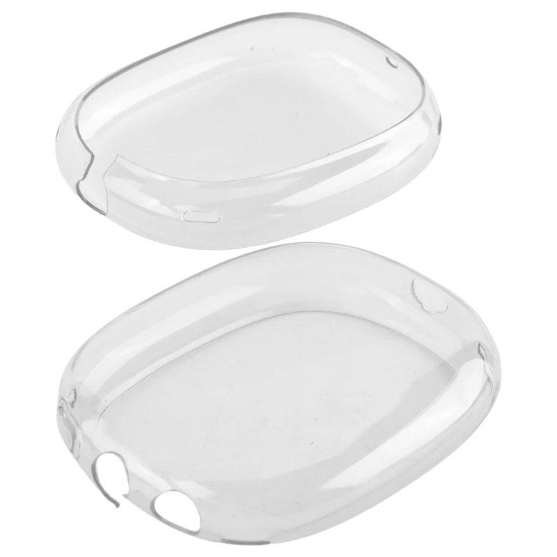 RISE-2Pcs Soft Anti-Scratch Transparent Cover For  Max TPU Wireless Shockproof Headphones Case Sleeve