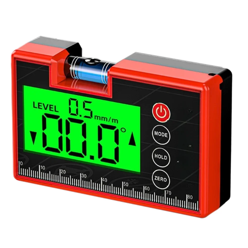 For Mini Digital Angle Meter With Magnetic Base Large Readout Supports Both Absolute And Relative Measurement Modes