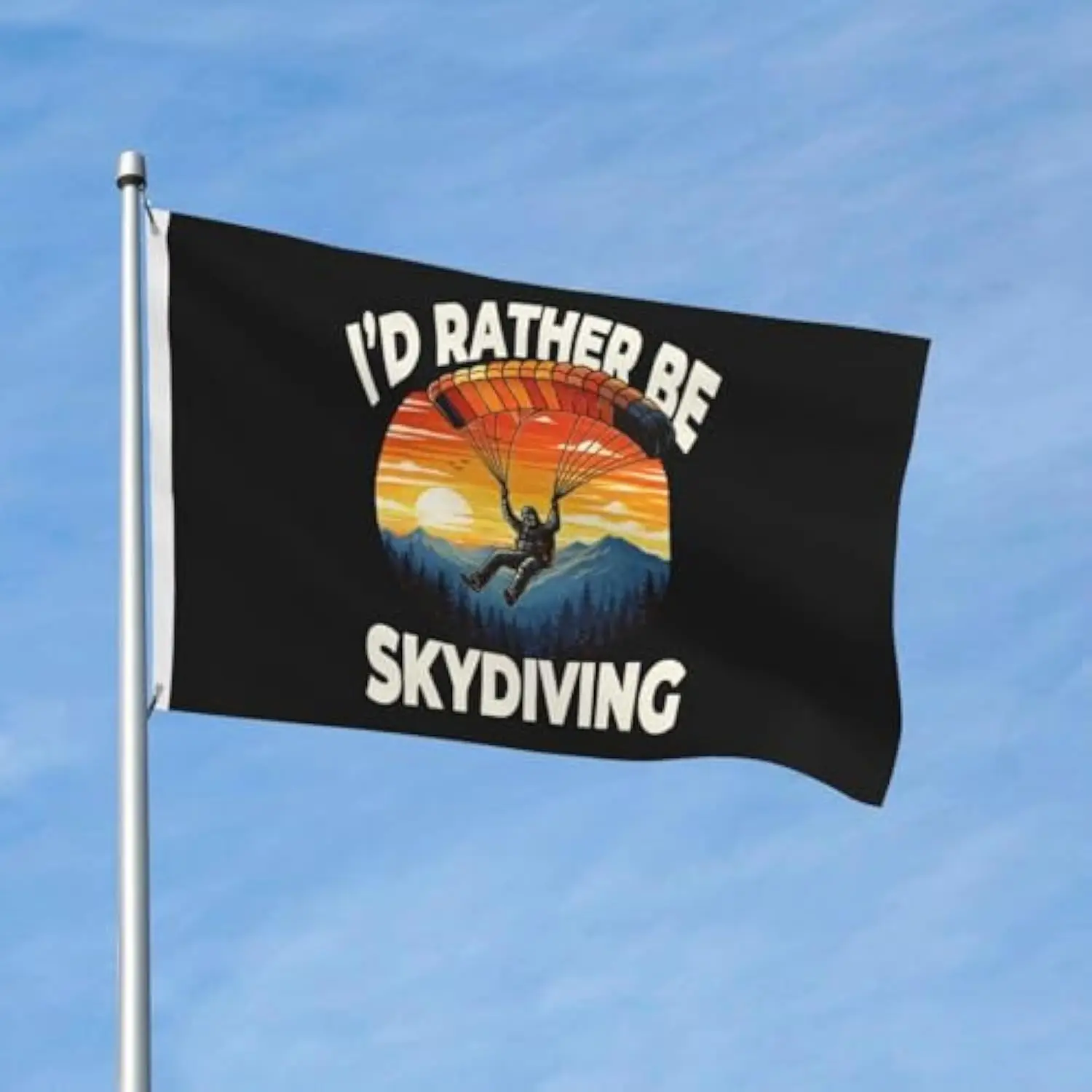 I'd Rather Be Skydiving Flag Premium Polyester Outdoor Indoor Wall Decor House Banner 3x5FT 4x6FT