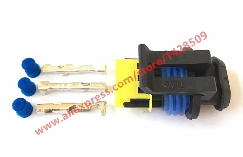 1 Sets 3 Pin Black GT 150 Sealed Female Connector Assembly Automotive Waterproof Connector