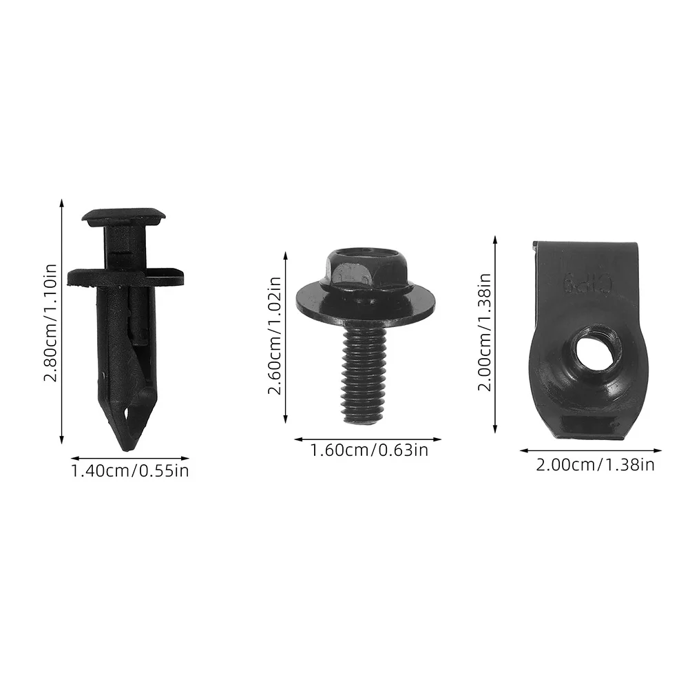 35 stücke Universal Kotflügel Schrauben Langlebig Motor Splash Schild Befestigungen Stoßstange Clips Körper Niet Hardware Kit Für Auto Teile