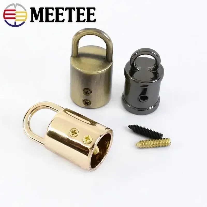 10 Uds Meetee 10/11mm hebillas de Metal para cuerdas de bolso accesorios de Hardware DIY cerraduras de cordón conectores de bolso cierres de flecos de borla