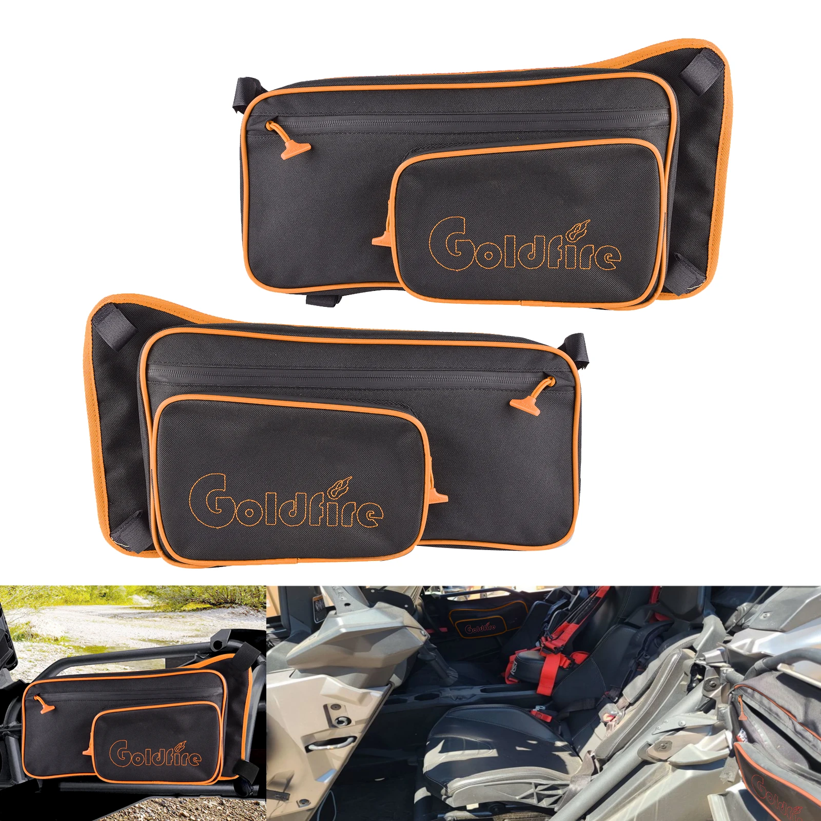 

Rear X3 Door Bags for 2017-2021 Can Am Maverick X3 Max Turbo R Passenger and Driver Side Storage Bag Organizer UTV Accessories